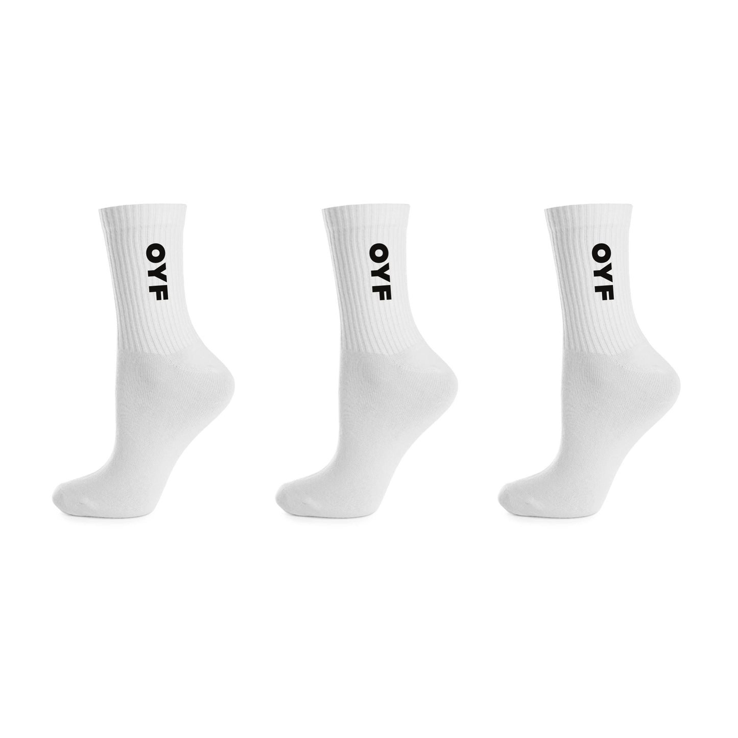 Crew Cotton Socks (3 PK/White)
