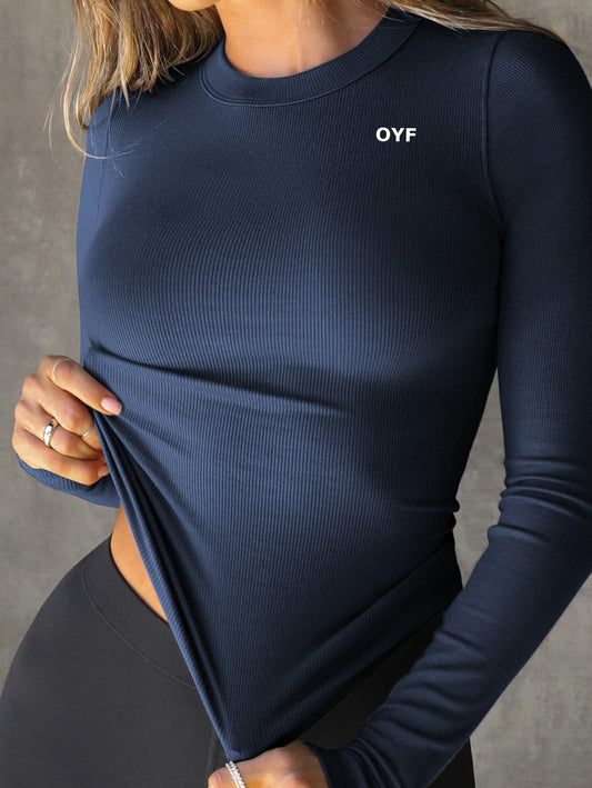 Body Fit Crew Neck Long Sleeve Top