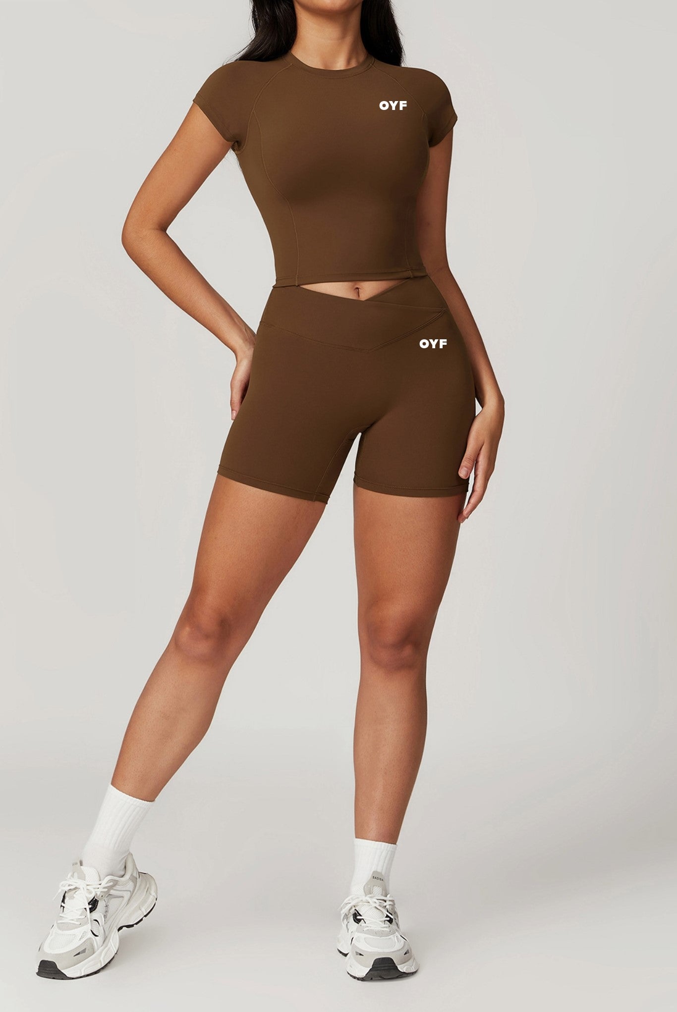 Chic Style Short Casual Gym Set (One Set)