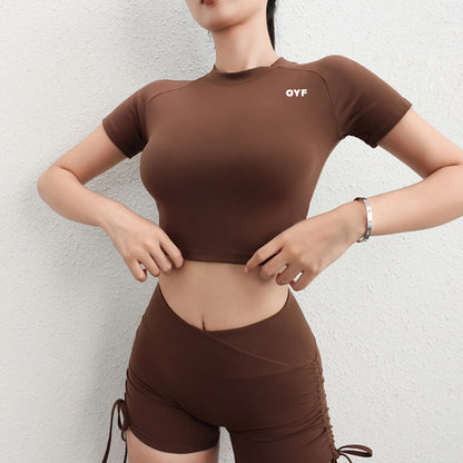 Short Crew Neck Crop Top