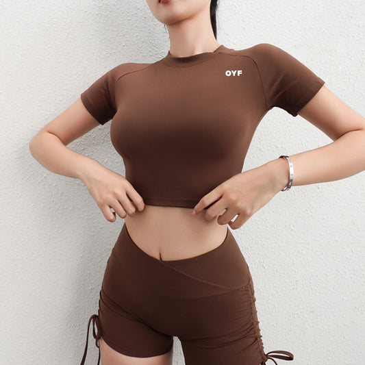 Short Crew Neck Crop Top