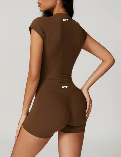 Chic Style Short Casual Gym Set (One Set)