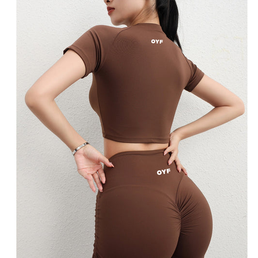 Short Crew Neck Crop Top